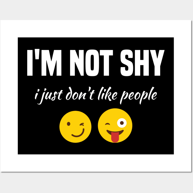 funny self lover, not shy, cool i just don't like people Wall Art by Duodesign